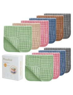 Conjunto de Pañales de Muselina Fhealkid 100% Algodón 10 Piezas 56x25cm