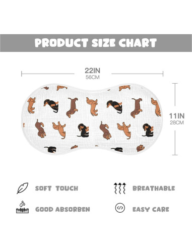 Juego de Paños de Eructos WELLDAY 56x28 cm Algodón Suave