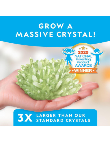 Kit de Crecimiento de Cristales Jumbo National Geographic - Cristal Gigante que Brilla en la Oscuridad