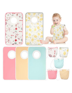 Baberos de Toalla Newwiee 5 Pcs para Bebé Unisex Absorbentes