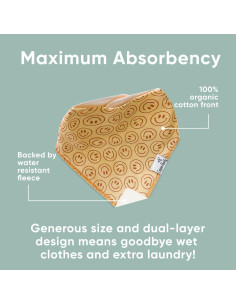 Copper Pearl Paquete de 4 Baberos de Algodón Ajustables Vance 2