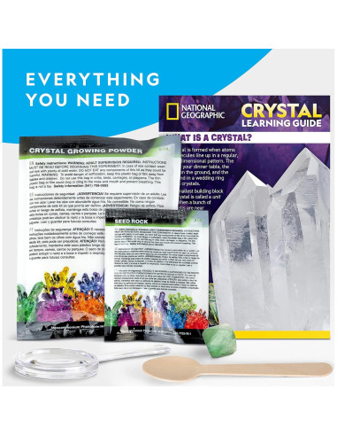 Kit de Crecimiento de Cristales Jumbo National Geographic - Cristal Gigante que Brilla en la Oscuridad