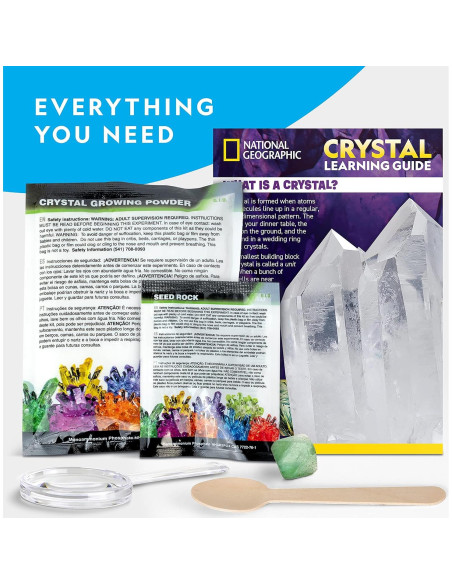 Kit de Crecimiento de Cristales Jumbo National Geographic - Cristal Gigante que Brilla en la Oscuridad