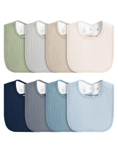 Set de 8 Baberos de Muselina MairMore para Bebés Unisex