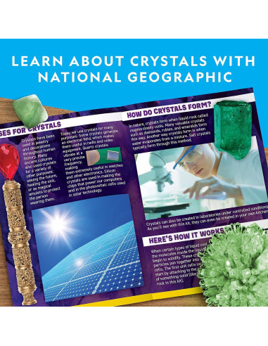 Kit de Crecimiento de Cristales Jumbo National Geographic - Cristal Gigante que Brilla en la Oscuridad