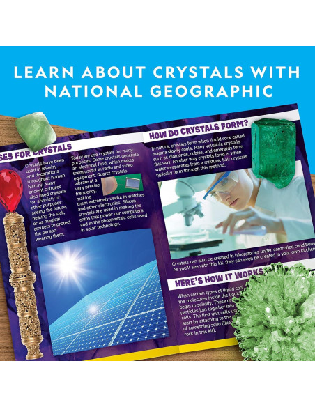 Kit de Crecimiento de Cristales Jumbo National Geographic - Cristal Gigante que Brilla en la Oscuridad