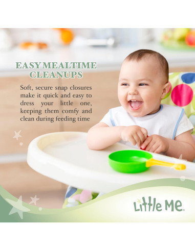 Set de 3 Baberos y Paño Little Me Algodón Suave