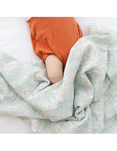 Set de 3 Mantas de Muselina 100% Algodón Crane Baby 120x120cm