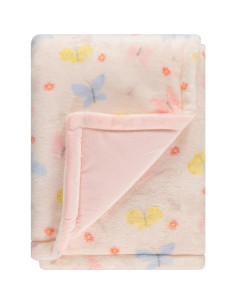 Manta para Bebés Cudlie 76x102 cm Franela 2 Capas Mariposa 2