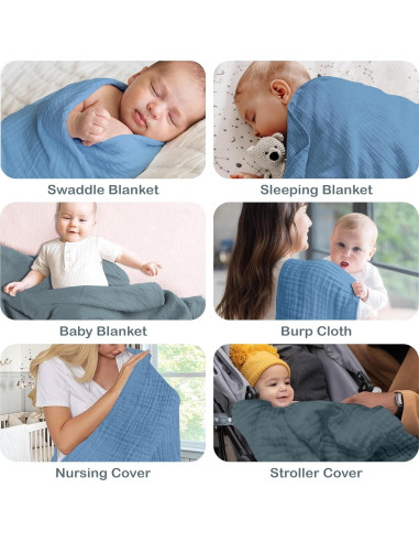 Manta de Muselina Algodón Orgánico Infancie 119x119 cm Transpirable