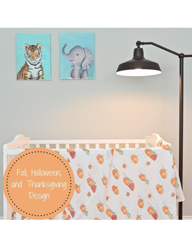 Manta para Bebé LollyBanks 120x120 cm Muselina Algodón Calabaza