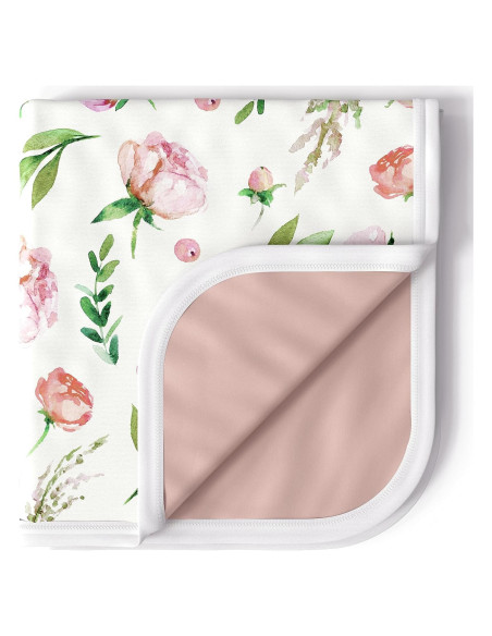 Manta Premium para Bebés PobiBaby 127x127 cm Rosa Floral