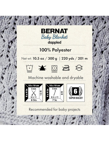 Manta Bernat Baby Dappled 300g Poliester Carbón