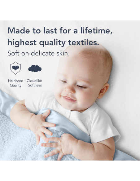 Manta de Bebé Little Giraffe Chenille 73.66x88.9cm Azul