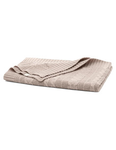 Manta de Punto de Cable para Bebé BOLL & BRANCH - Rosa 100% Algodón Orgánico