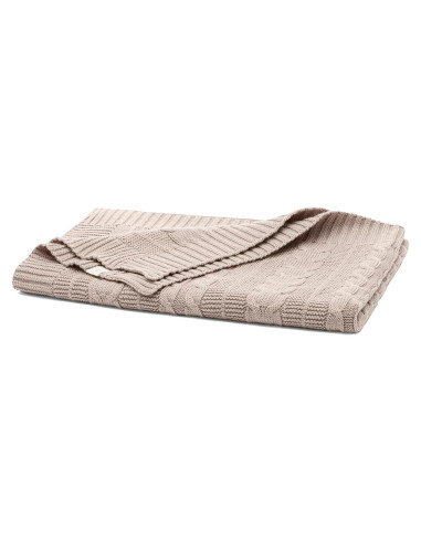 Manta de Punto de Cable para Bebé BOLL & BRANCH - Rosa 100% Algodón Orgánico