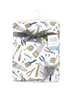 Manta de Peluche Hudson Baby Unisex 76x102 cm Trabajo de Construcción 2