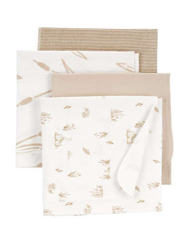 Mantas de Recepción Bebé Carter's 4-Pack Algodón 100%