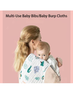 Paños de Eructo ZIXNEXKOO - 2 Unidades 100% Algodón Orgánico 2