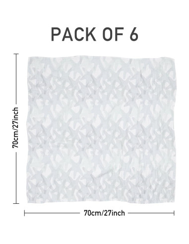 Paños de Eructo LYRICHOM BABY 70% Viscosa 6 Piezas 70x70cm