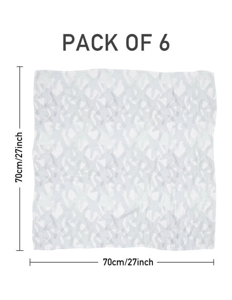 Paños de Eructo LYRICHOM BABY 70% Viscosa 6 Piezas 70x70cm