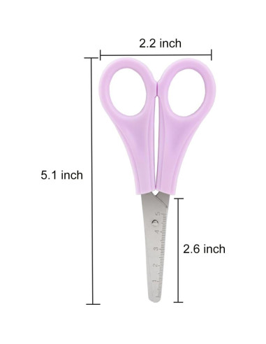 Paquete de 6 Tijeras de Seguridad Aacehlh para Niños 14 cm