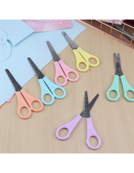 Paquete de 6 Tijeras de Seguridad Aacehlh para Niños 14 cm