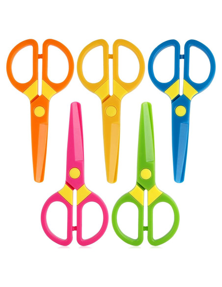 Tijeras de Seguridad LOVESTOWN para Niños 5PCS Plástico