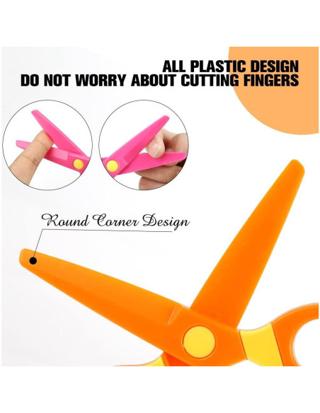 Tijeras de Seguridad LOVESTOWN para Niños 5PCS Plástico