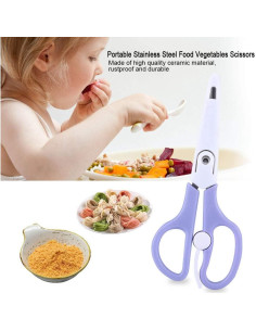 Tijeras de Comida para Bebés Hztyyier Acero Inoxidable 13cm 2