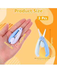 Tijeras de Seguridad para Niños Piriuuo 3 Pcs Retráctiles 2