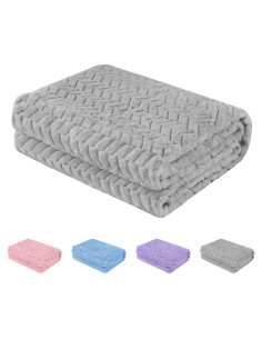 Manta para bebé Rest-Eazzzy de franela gris 101.6x127 cm