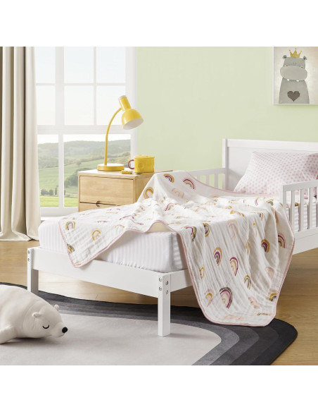 Manta Muslin ZPECC 120x120 cm Algodón Orgánico Arcoíris