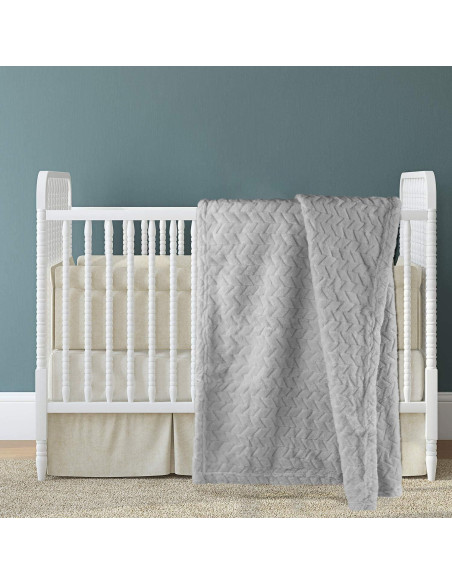 Manta para bebé Rest-Eazzzy de franela gris 101.6x127 cm