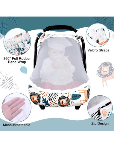 Cubierta de Asiento de Coche SWESEN para Bebés León Transpirable