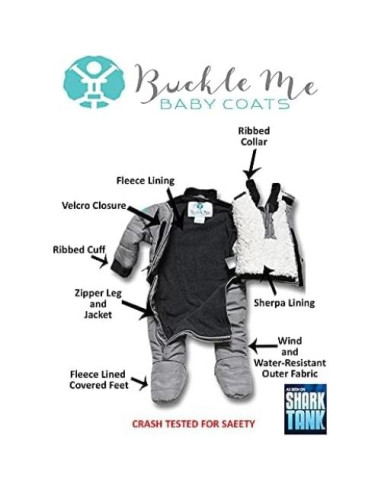Abrigo de Invierno Buckle Me Baby para Asiento de Auto 3 Meses