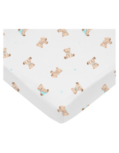 Hoja de cuna mini ajustada American Baby 100% algodón 61x96.5 cm