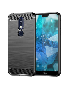 Funda TPU Carbono para Nokia 7.1 - Sidande Negra