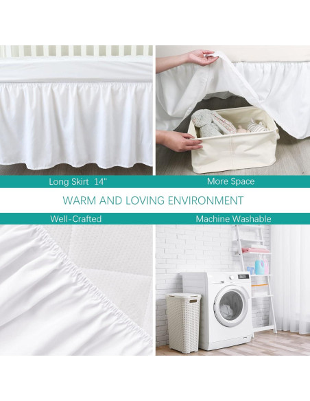 Funda de Cuna Biloban 132x71 cm con Caída 36 cm Ajustable