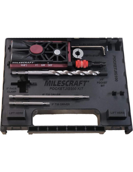 Kit de Jig de Agujeros en Ángulo Milescraft 1325 PocketJig200