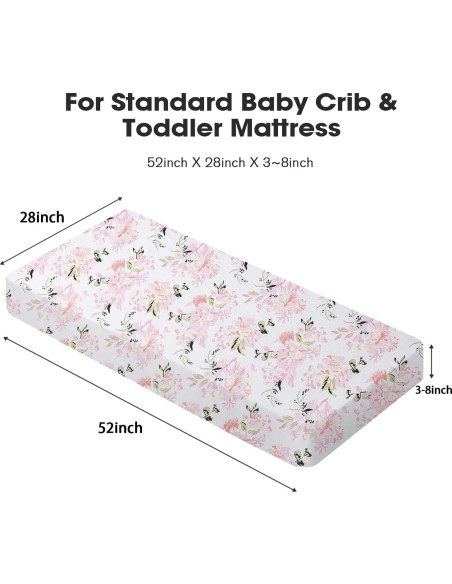 Juego de Sábanas para Cuna Little Grape Land 4 Piezas Floral