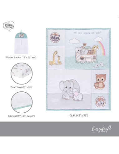 Juego de Ropa de Cuna 4 Piezas Everyday Kids Animales