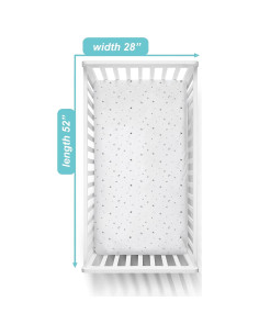 Sábana Ajustable TL Care 71x132 cm Algodón Estrellas y Lunas 2