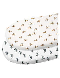 Sábanas Ajustadas para Cuna Gllquen Baby 2 Piezas Algodón Orgánico