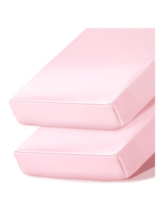 Sábanas de Cuna de Satén Ersmak - 2 Piezas Rosa 71x132 cm