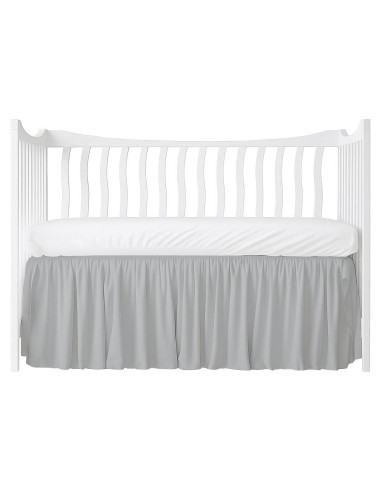 Faldón de Cuna MD Home Decore 100% Algodón Gris Claro 35.56 cm