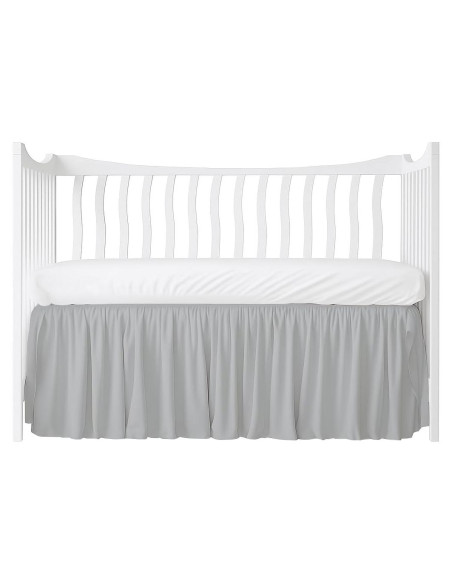 Faldón de Cuna MD Home Decore 100% Algodón Gris Claro 35.56 cm