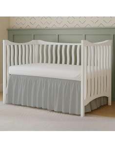 Faldón de Cuna MD Home Decore 100% Algodón Gris Claro 35.56 cm 2