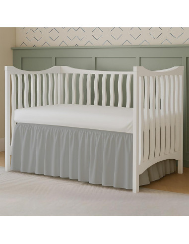Faldón de Cuna MD Home Decore 100% Algodón Gris Claro 35.56 cm