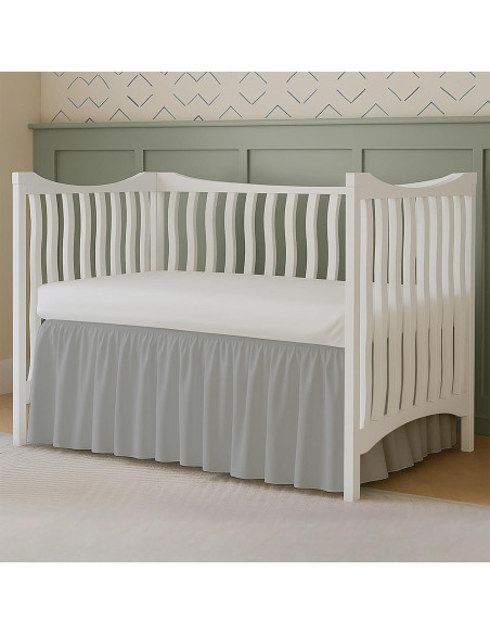 Faldón de Cuna MD Home Decore 100% Algodón Gris Claro 35.56 cm